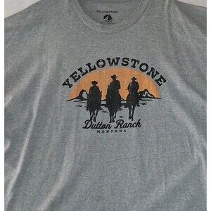 Yellowstone New Adult T-Shirt  Dutton Ranch Sunset Image Sz. 4XL